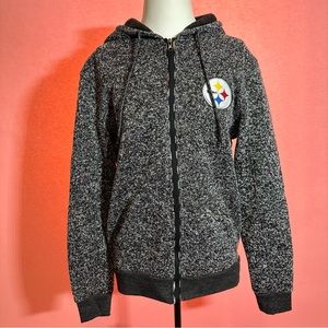 NWOT NFL Team Apparel Women’s Pittsburgh Steelers Fleece Hooded Zip Up Jacket